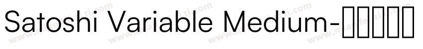Satoshi Variable Medium字体转换